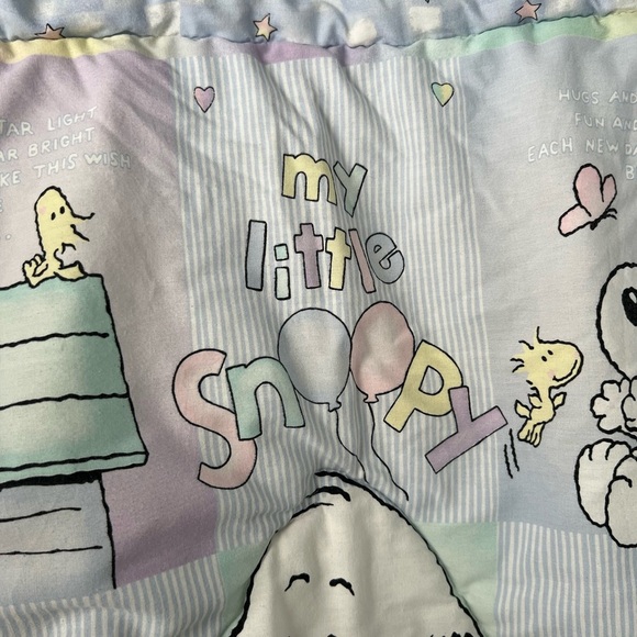 Vintage Lambs & Ivy My Little Snoopy Crib Comforter & Diaper Caddy - Picture 7 of 14